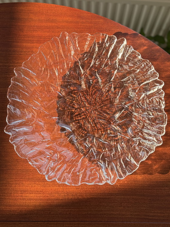 Image 1 of Bol en verre vintage avec texture de glace de Walther Glass Germany