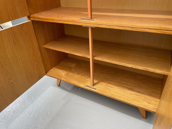 Image 1 of Armoire U-450 en placage de chêne, variante jaune et blanche, Jiří Jiroutek pour Interiér Praha, années 1960