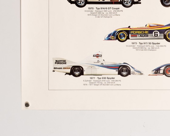 Auto da corsa Porsche – 1980 – Poster originale vintage Porsche di Ken Rush – Motorsport vintage – 76x102 cm (photo 6 of 8)