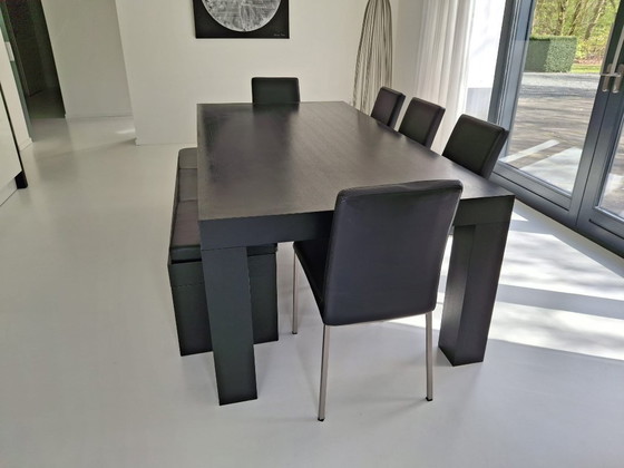 Image 1 of Boconcept Table 220x110 cm, 75 cm High incl. chairs (Vega 1310) and bench