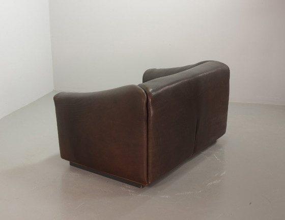 Image 1 of Canapé deux places extensible Sturdy De Sede DS47 en cuir marron. Suisse, 1970