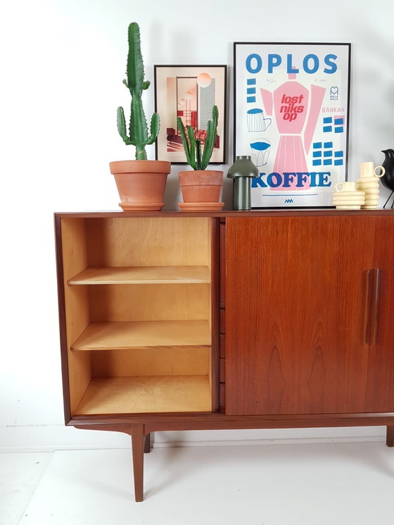 Image 1 of Vintage teak houten wandkast | buffetkast deens kast