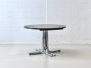 Black extendable table with chrome frame, 1970s