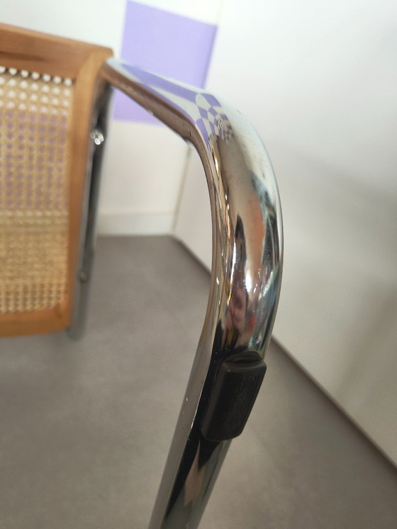 Image 1 of Ensemble de 2 chaises B32 de Marcel Breuer, piètement traîneau chromé