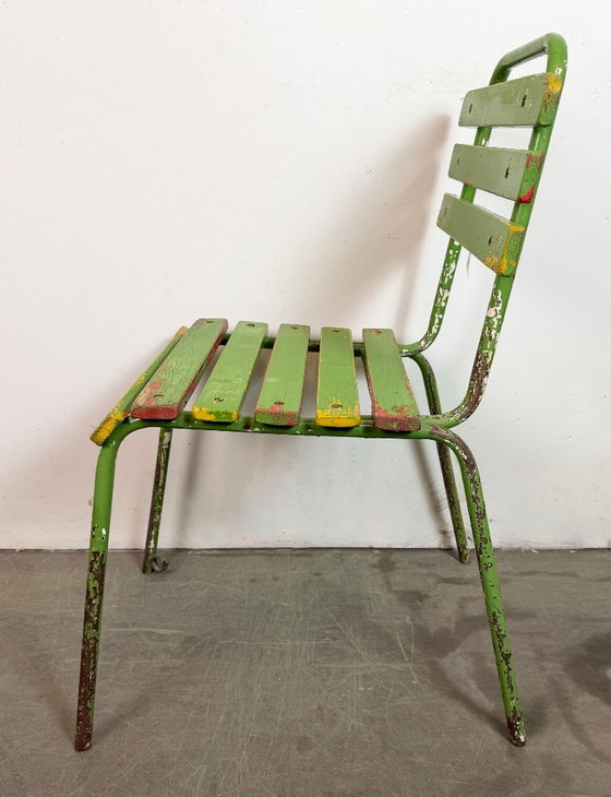 Image 1 of Vintage groene industriële stoel, jaren 60