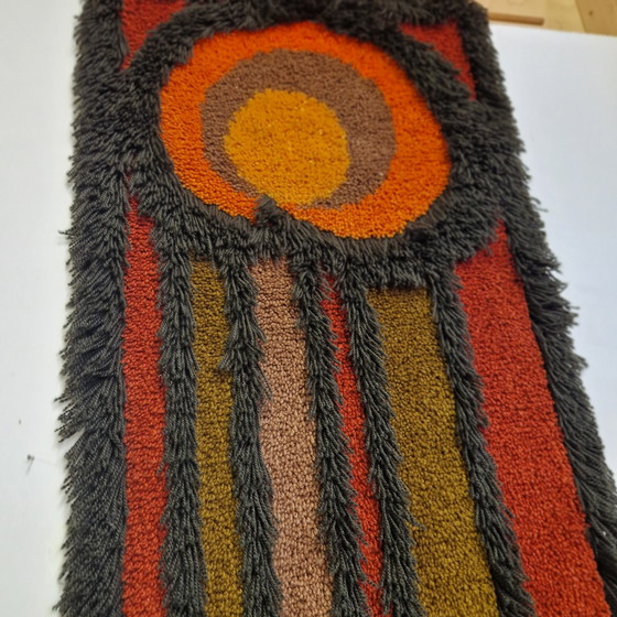 Image 1 of Arazzo da parete in lana vintage anni '70 Smyrna Arazzo da parete anni '70