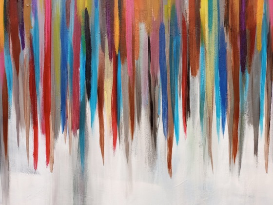"Hanging Colours" Nieuw Abstract – Kunst, Canvas (photo 7 of 7)