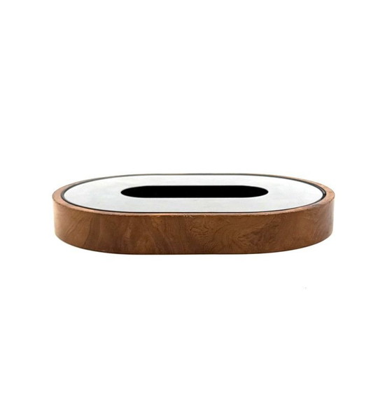 Image 1 of Mid-century olive wood ashtray, Italy ca. 1970