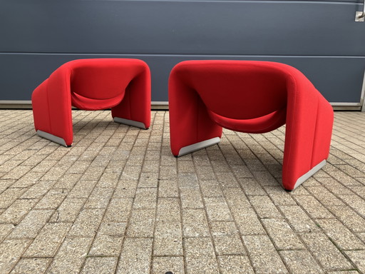 2x Artifort Groovy F598 M-Stuhl im Originalstoff, sehr guter Zustand!