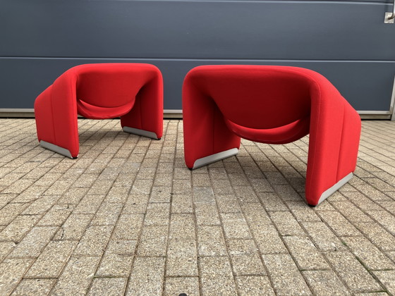 Image 1 of 2x sedie Artifort Groovy F598 M in tessuto originale, in ottime condizioni!