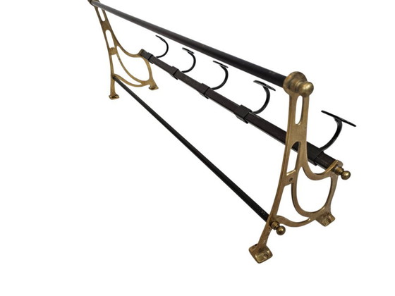 Image 1 of Hollywood Regency style coat rack - copper - brass - 3rd quarter 20th century