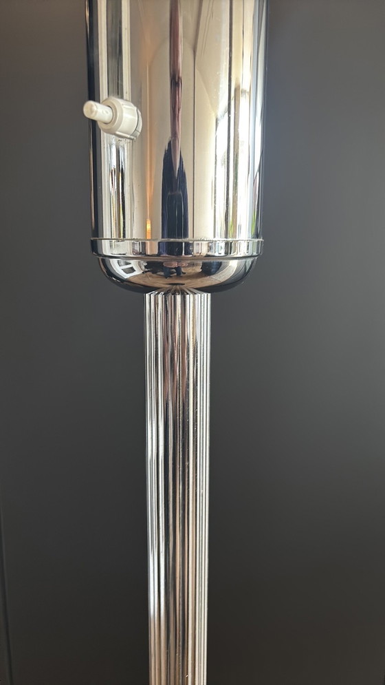 Image 1 of Lámpara de pie Art Déco cromada de los años 30