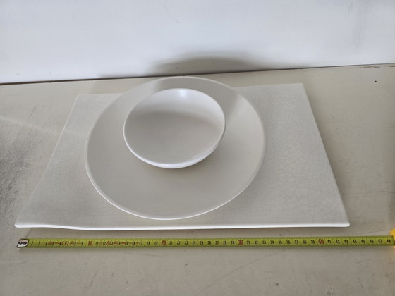 Image 1 of Bandeja, plato y cuenco para servir Gien Wave 2000