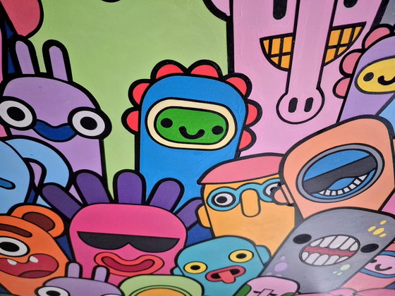 Image 1 of Peinture humoristique Happy Chaos - pop art - Franklin van Dam