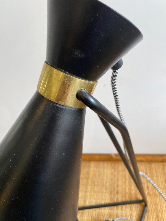 Vintage 1970 Black Metal Cocotte Lamp – Table lamps (photo 11 of 14)