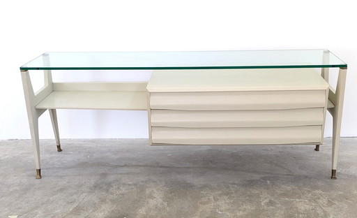 Bureau - Laiton, cristal, bois