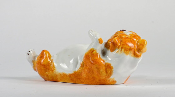 Sculture in Ceramica di Bulldog Stile Guido Cacciapuoti, a Pancia in Su (photo 7 of 10)