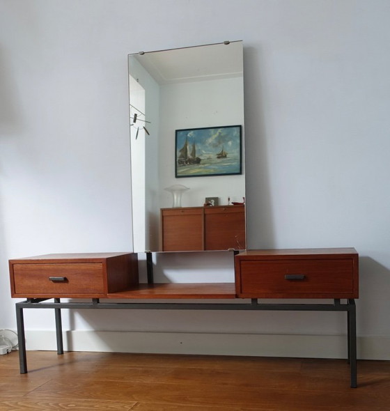 Image 1 of Espejo moderno de mediados de siglo Kuperus Almelo en estilo Pastoe Braakman.