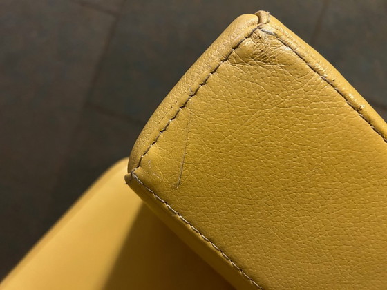 Image 1 of Leolux Carabita fauteuil Geel Leer