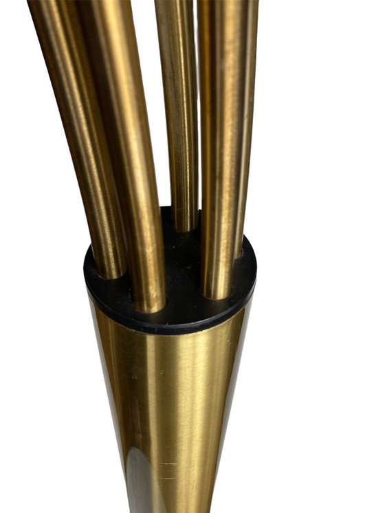 Image 1 of Grote 6-tak boog vloerlamp - Italië. 1950