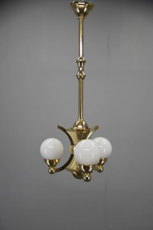 Art Deco Chandelier by Gocar, 1910s, Restored
