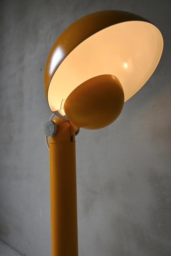 Image 1 of Vloerlamp Cuffia Design Francesco Buzzi voor Bieffeplast in geel