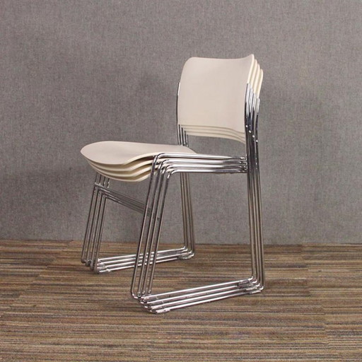 4x HOWE 40-4 Chaise de cantine empilable