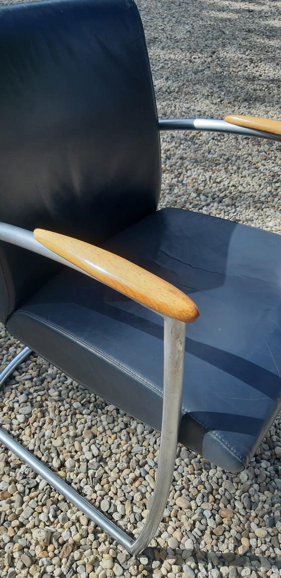 Image 1 of Nomada armchairs anthracite calfskin Design Hennie de Jong