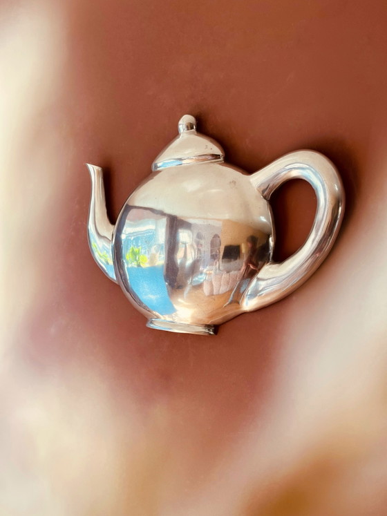 Image 1 of Sixties theepot leuke wanddecoratie 