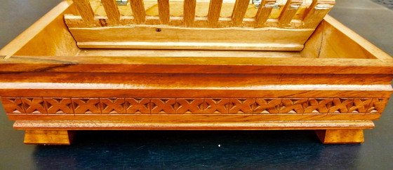 Image 1 of Porta tabacco in ceramica di Velasques e humidor in legno per sigarette.