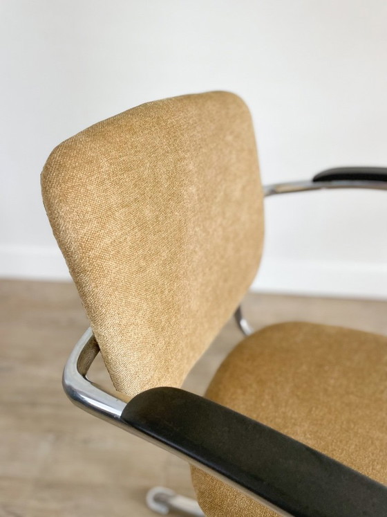Sedia da Ufficio Vintage Anni '60 | Rivestita | Regolabile – Sedie girevoli, Polyester (photo 6 of 9)