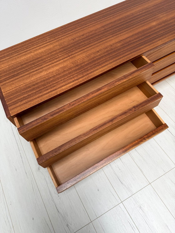 Image 1 of 1960s Vintage Mid-Century Walnut Low Sideboard / Credenza