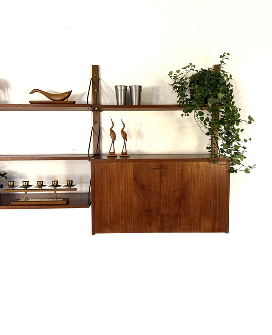 Image 1 of Vintage Danish modular teak wall system '60