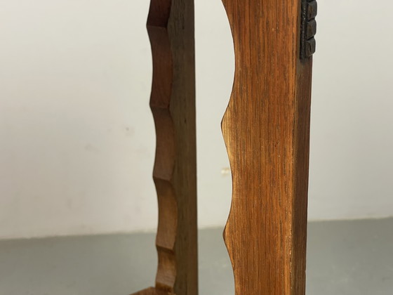 Art Deco eikenhouten decoratieve bijzettafel/plantenstandaard, jaren 1930. Ref.: CT1004 – Wood (photo 6 of 15)