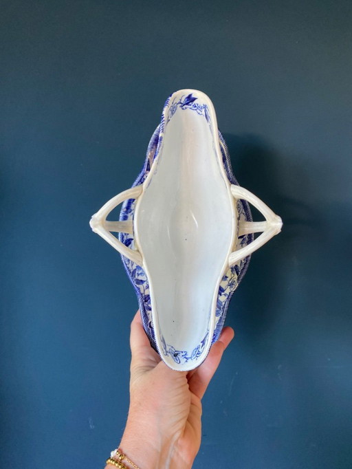 Creil Montreau Flora saucière - rare piece