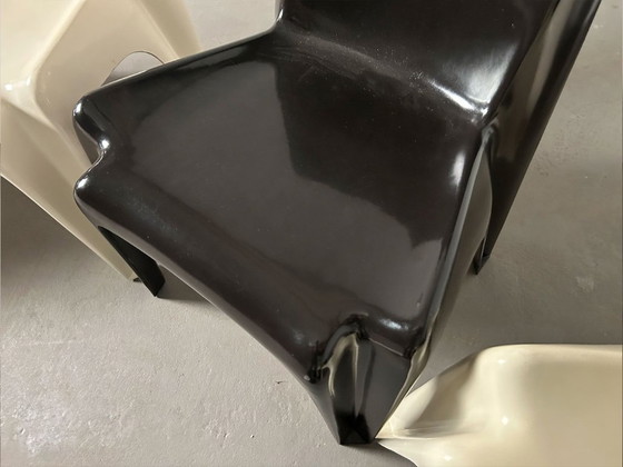 Acht Bofinger stapelstoelen van Helmut Bätzner, 1964. – Eetkamerstoelen, Plastic, Fiberglass (photo 6 of 9)