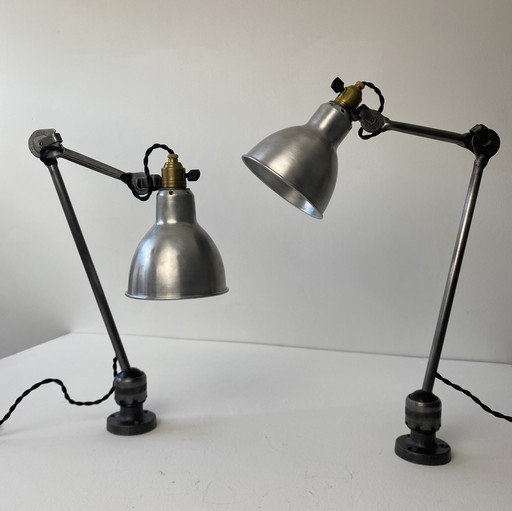 PAIR OF OLD "GRAS RAVEL" INDUSTRIAL SCONCES N° 304