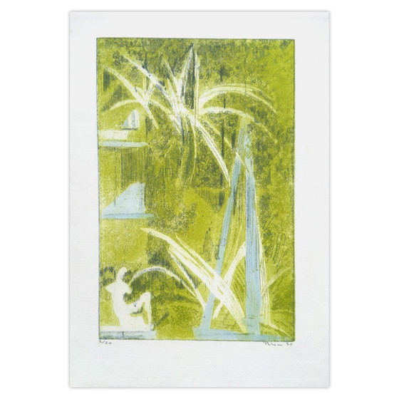 Monique PEHEM (BRETON-PROUTÉ) Signed Etching Chlorophylum 1990 – Lithographs & prints, Paper (photo 4 of 5)