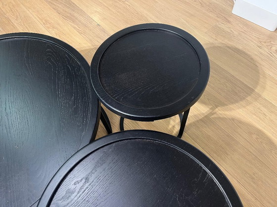 Image 1 of Like New QLIV To Be Served Coffee Table Set Black Design