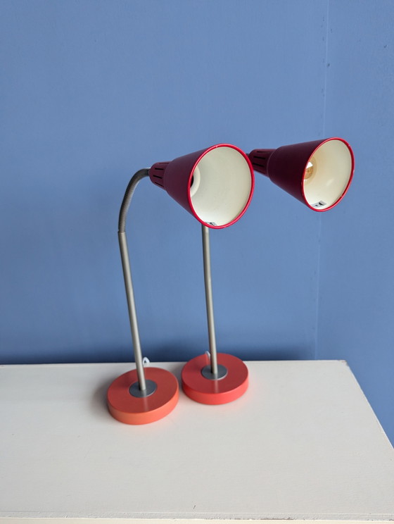 Image 1 of 2x vintage Ikea KVART desk lamp/night lamp