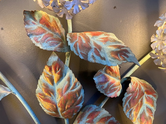 Image 1 of Vintage wandlamp met bloemenmotief van Hans Kögl, jaren 70.