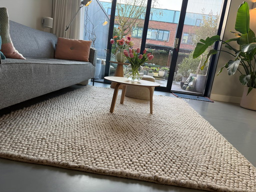 Heu-Erbsen-Teppich, 100 % Wolle