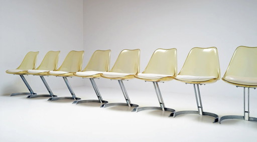 Stühle aus Acryl und Chrom von Eurosteel, 1970er Jahre