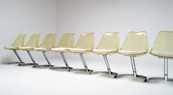 Image 1 of Stühle aus Acryl und Chrom von Eurosteel, 1970er Jahre