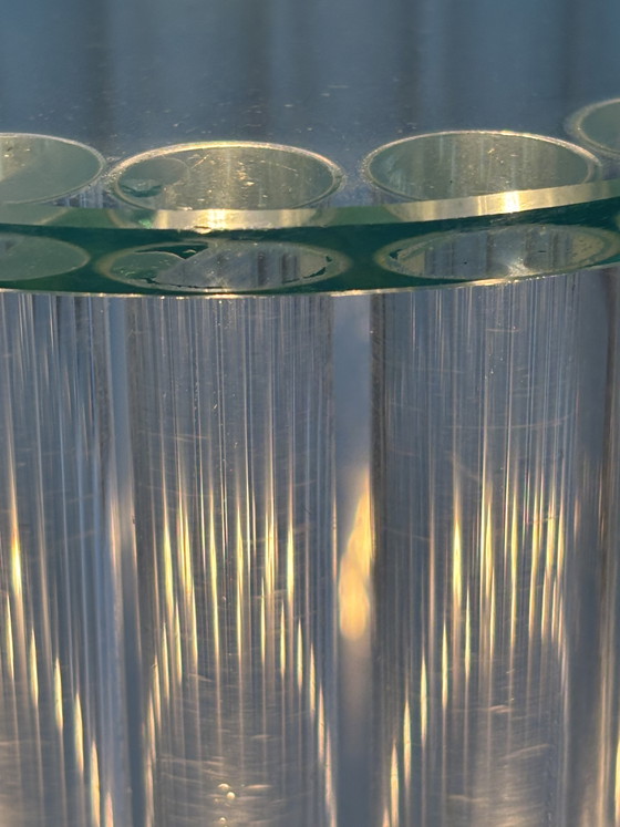 Image 1 of Glass cylinder tube lamp contemporary Dutch design 1980 