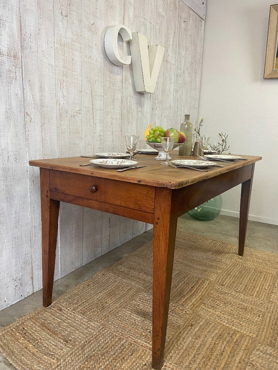 Image 1 of Antique farmhouse table 133x76cm