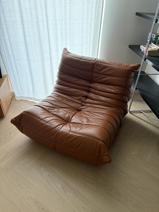 Togo 1 plaza cuero coñac