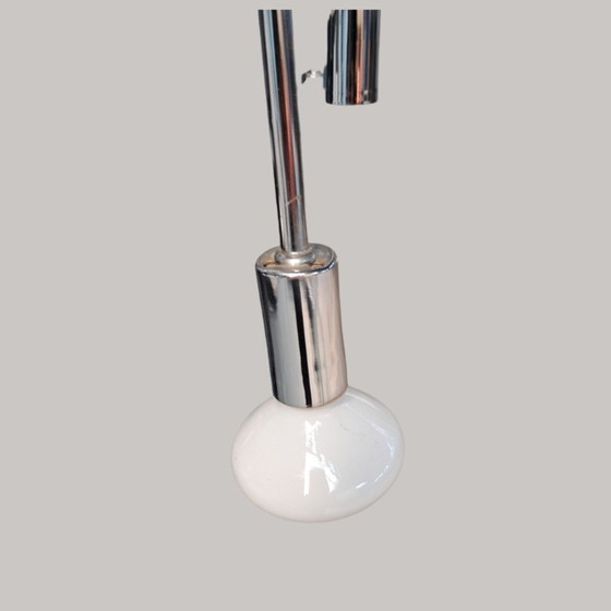 Image 1 of Grand lustre italien Sciolari chromé - 15 points lumineux