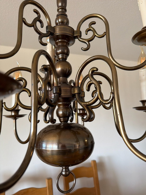 Lampadario fiammingo/olandese in ottone e dimmerabile (photo 4 of 5)