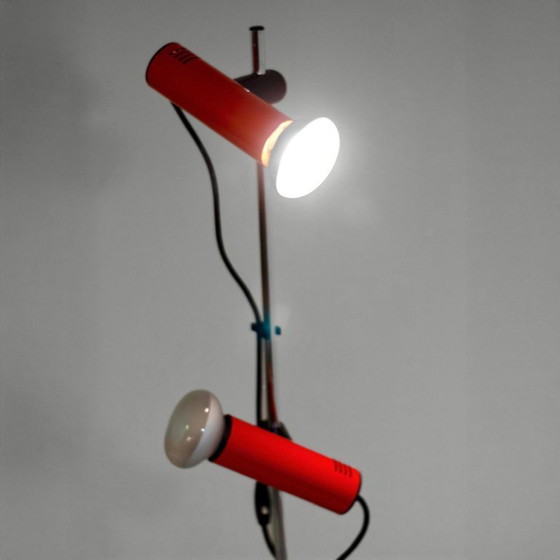 Image 1 of 1x Space Age Metal Floor Lamp, Targetti Sankey, Italy 1970s